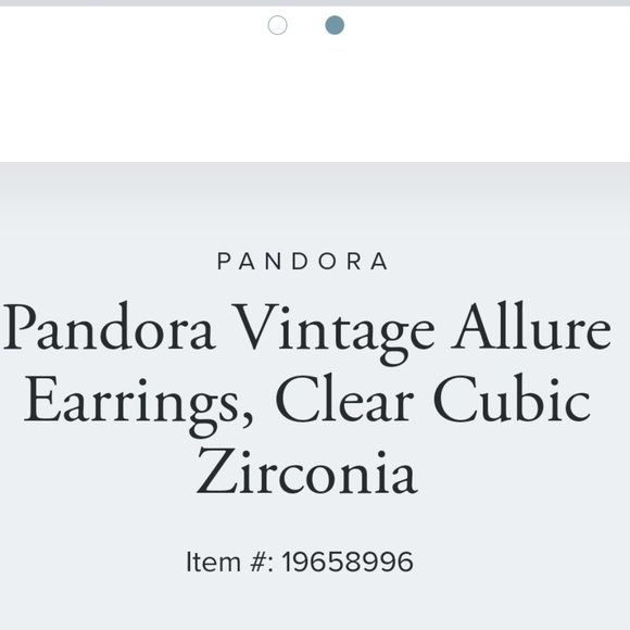 Pandora vintage allure earrings, clear cubic zirconia - Picture 4 of 4
